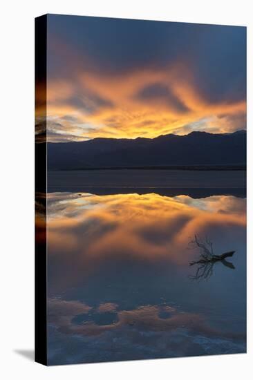 California. Death Valley National Park. Sunset with Reflections, Cotton Ball Basin-Judith Zimmerman-Premier Image Canvas