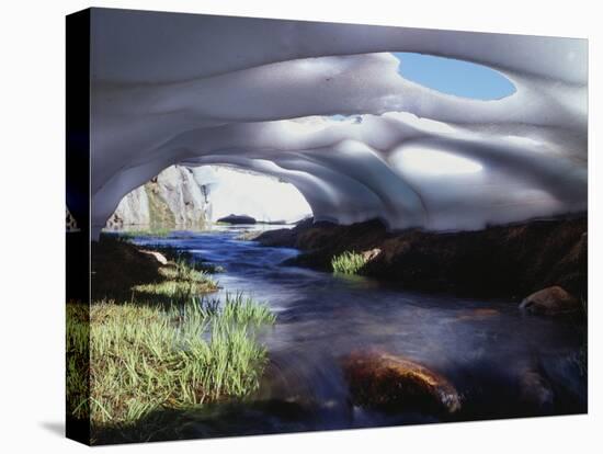 California, Inyo Nf, Twenty Lakes Basin, Stream Through an Ice Cave-Christopher Talbot Frank-Premier Image Canvas