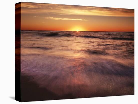 California, La Jolla, Sunset over a Beach and Waves on the Ocean-Christopher Talbot Frank-Premier Image Canvas