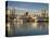 California, Long Beach, Shoreline Village, Marina and City View, USA-Walter Bibikow-Premier Image Canvas