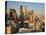 California, Los Angeles, Aerial View of Downtown from West 11th Street, Sunset, USA-Walter Bibikow-Premier Image Canvas