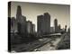 California, Los Angeles, Downtown and Rt, 110 Harbor Freeway, USA-Walter Bibikow-Premier Image Canvas