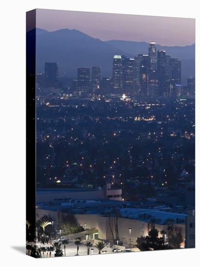 California, Los Angeles, Downtown View from Baldwin Hills, Dawn, USA-Walter Bibikow-Premier Image Canvas