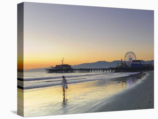 California, Los Angeles, Santa Monica Beach, Pier and Ferris Wheel, USA-Michele Falzone-Premier Image Canvas