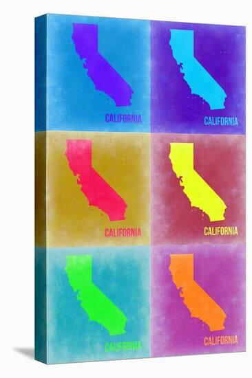 California Pop Art Map 2-NaxArt-Stretched Canvas