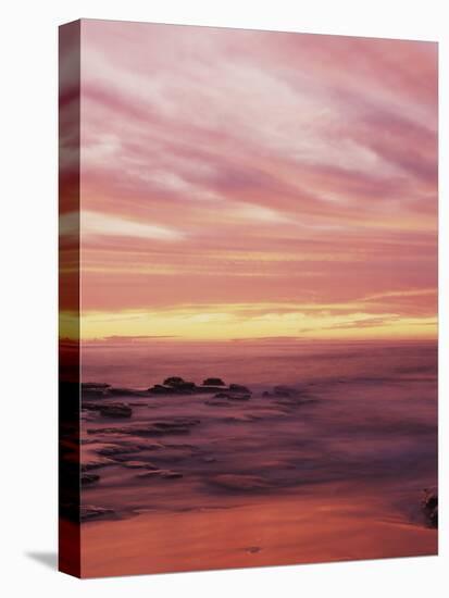 California, San Diego, Sunset Cliffs, Sunset over the Ocean with Waves-Christopher Talbot Frank-Premier Image Canvas