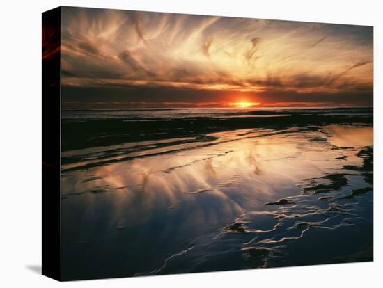 California, San Diego, Sunset Cliffs, Sunset Reflecting in Tide Pools-Christopher Talbot Frank-Premier Image Canvas