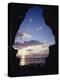California, San Diego, Sunset Cliffs, Sunset Seen Through a Sea Cave-Christopher Talbot Frank-Premier Image Canvas