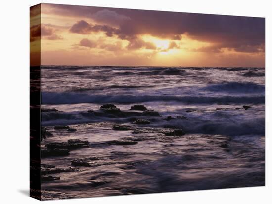 California, San Diego, Sunset Cliffs, Sunset Through Storm Clouds-Christopher Talbot Frank-Premier Image Canvas