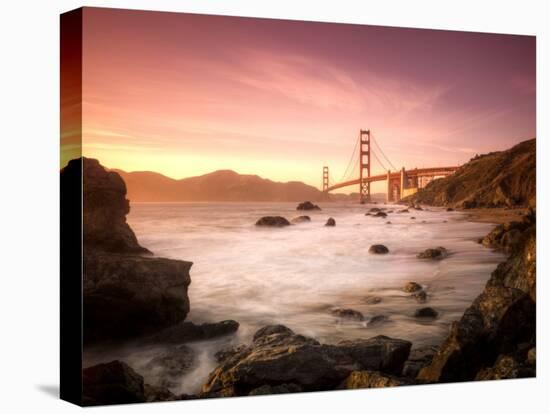 California, San Francisco, Golden Gate Bridge from Marshall Beach, USA-Alan Copson-Premier Image Canvas