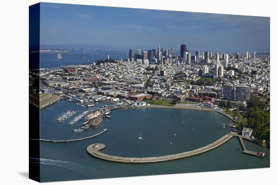 California, San Francisco, Pier and Maritime Historical Park, Aerial-David Wall-Premier Image Canvas