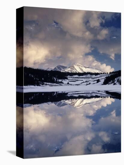 California, Sierra Nevada, Mammoth Peak Reflecting in a Frozen Lake-Christopher Talbot Frank-Premier Image Canvas