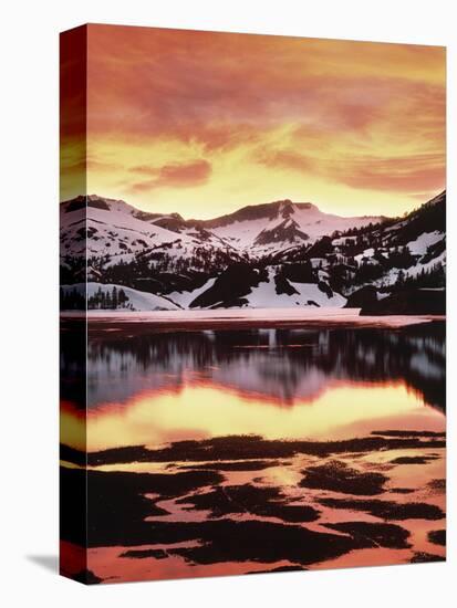 California, Sierra Nevada, Sunset, Mountains Reflecting on Ellery Lake-Christopher Talbot Frank-Premier Image Canvas