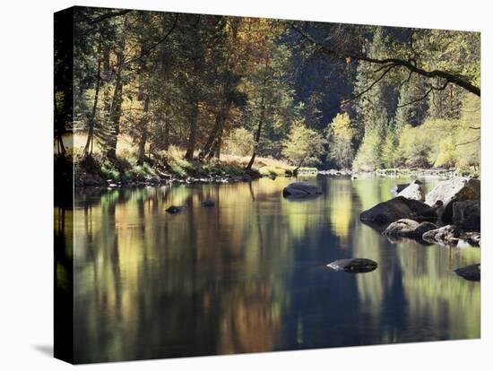 California, Sierra Nevada, Yosemite National Park, Autumn Along the Merced River-Christopher Talbot Frank-Premier Image Canvas