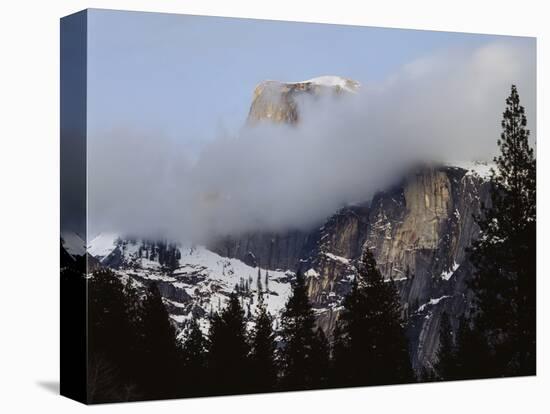 California, Sierra Nevada, Yosemite NP, Half Dome with Snow and Clouds-Christopher Talbot Frank-Premier Image Canvas