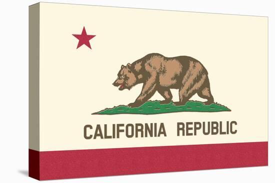 California State Flag-Lantern Press-Stretched Canvas