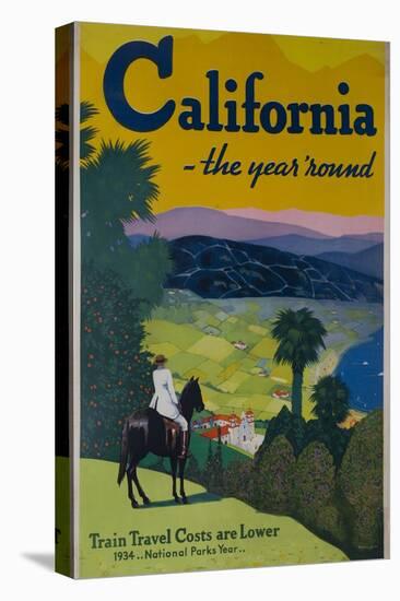 California the Year Round, Travel Poster-null-Premier Image Canvas