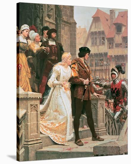 Call To Arms-Edmund Blair Leighton-Stretched Canvas