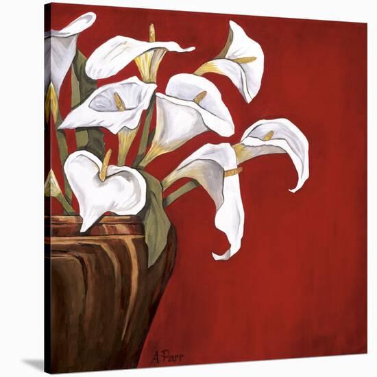 Callas on Red-Ann Parr-Stretched Canvas