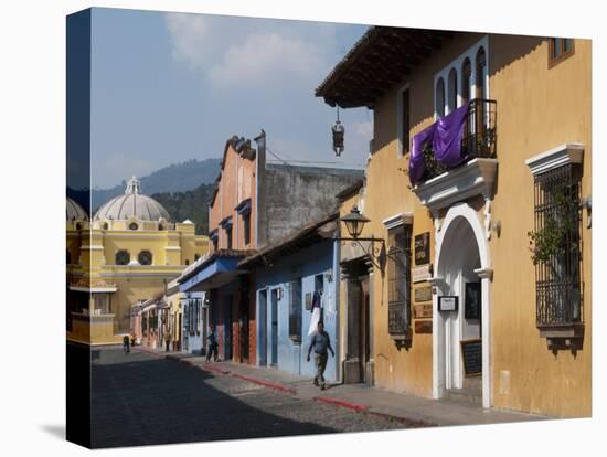 Calle De Santa Catalina and on Background La Merced Church, Antigua, Guatemala-Sergio Pitamitz-Premier Image Canvas