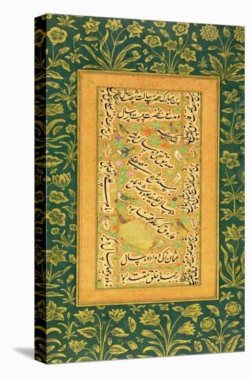 Calligraphy by Mir Ali of Herat, with a Mughal Border, from the Minto Album-null-Premier Image Canvas