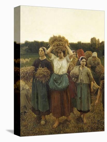 Calling in Gleaners, 1859-Jules Breton-Premier Image Canvas