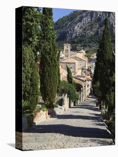 Calvary Steps with View over Old Town, Pollenca (Pollensa), Mallorca (Majorca), Balearic Islands, S-Stuart Black-Premier Image Canvas