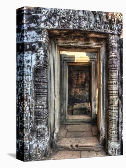 Cambodia, Angkor Watt, Siem Reap, Faces of the Bayon Temple-Terry Eggers-Premier Image Canvas