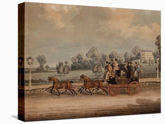 Cambridge Coach (Coloured Engraving)-James Pollard-Premier Image Canvas