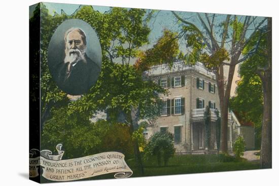 Cambridge, MA - Exterior View of James Russell Lowell Home, built in 1767-Lantern Press-Stretched Canvas