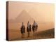 Camel Riders at Giza Pyramids, UNESCO World Heritage Site, Giza, Cairo, Egypt, North Africa, Africa-null-Premier Image Canvas
