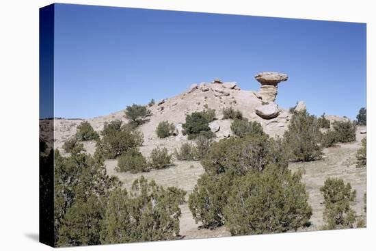Camel Rock, Near Santa Fe, New Mexico, USA-Walter Rawlings-Premier Image Canvas
