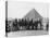 Camel Tour in Front of One of the Pyramids of Giza, Egypt, C1920s-C1930s-null-Premier Image Canvas