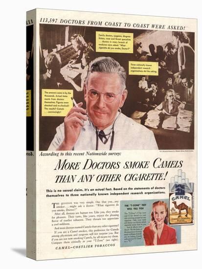 Camels, Cigarettes Smoking Medical, USA, 1946-null-Premier Image Canvas