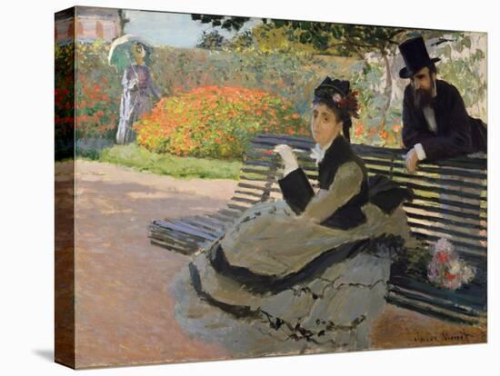 Camille Monet on a Garden Bench, 1873-Claude Monet-Premier Image Canvas