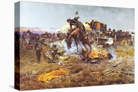 Camp Cook's Troubles-Charles Marion Russell-Stretched Canvas