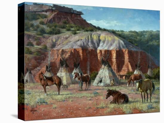 Camp of the Comanche-Jack Sorenson-Stretched Canvas