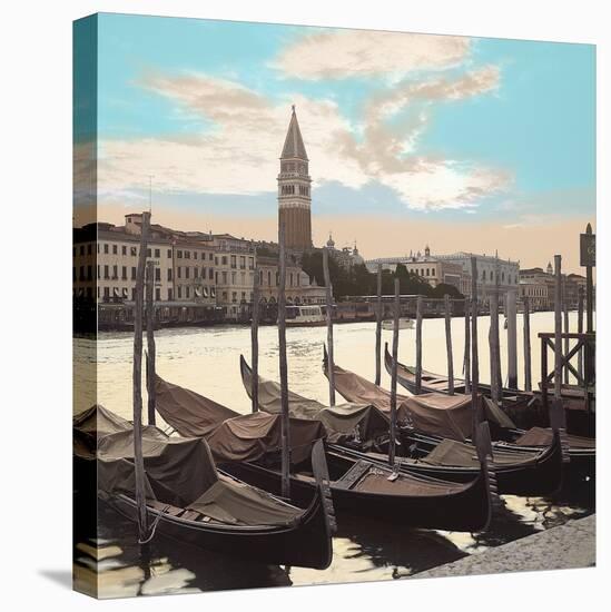 Campanile Vista with Gondolas-Alan Blaustein-Stretched Canvas