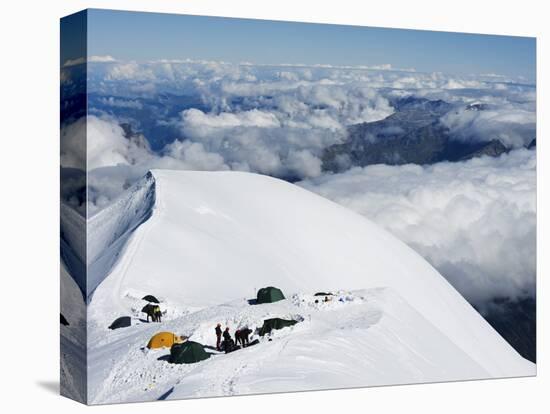 Camping at 4000M, Above Chamonix Valley, Mont Blanc, Chamonix, French Alps, France, Europe-Christian Kober-Premier Image Canvas