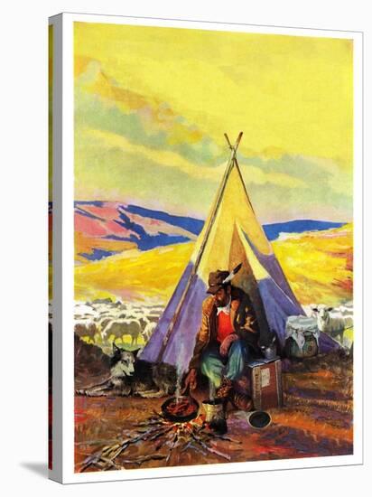 "Camping Near Sheep,"October 1, 1940-null-Premier Image Canvas