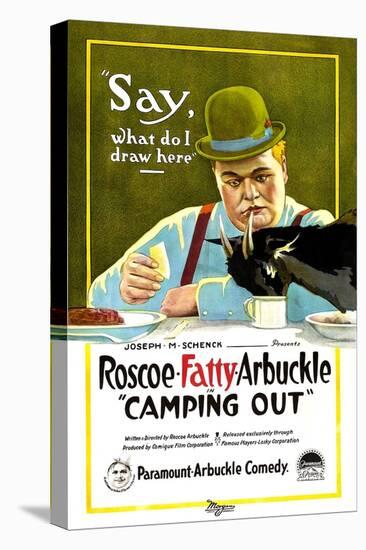 Camping Out, Roscoe 'Fatty' Arbuckle, 1919-null-Stretched Canvas