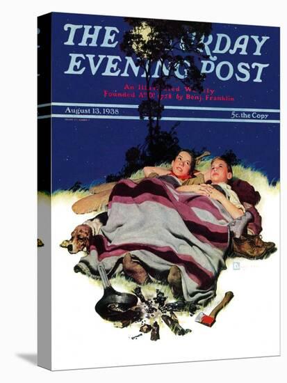 "Camping Out," Saturday Evening Post Cover, August 13, 1938-Douglas Crockwell-Premier Image Canvas