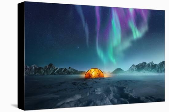 Camping under the Northern Lights-solarseven-Premier Image Canvas