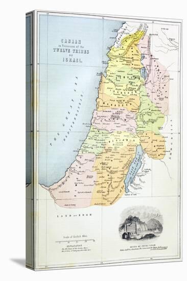 Canaan as it Was Divided Between the Twelve Tribes of Israel-null-Premier Image Canvas
