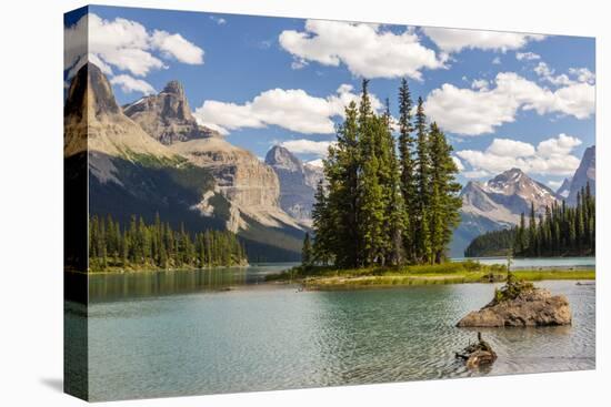 Canada, Alberta, Jasper National Park, Maligne Lake and Spirit Island-Jamie & Judy Wild-Premier Image Canvas