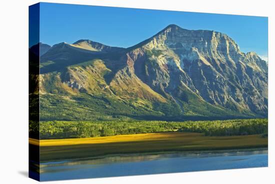 Canada, Alberta, Waterton Lakes National Park. Vimy Ridge and Lower Waterton Lake.-Jaynes Gallery-Premier Image Canvas