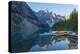 Canada, Banff NP, Valley of the Ten Peaks, Moraine Lake, Canoe Dock-Jamie & Judy Wild-Premier Image Canvas