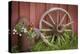 Canada, British Columbia, Cache Creek. Vintage wagon wheel.-Jaynes Gallery-Premier Image Canvas