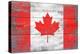 Canada Country Flag - Barnwood Painting-Lantern Press-Stretched Canvas