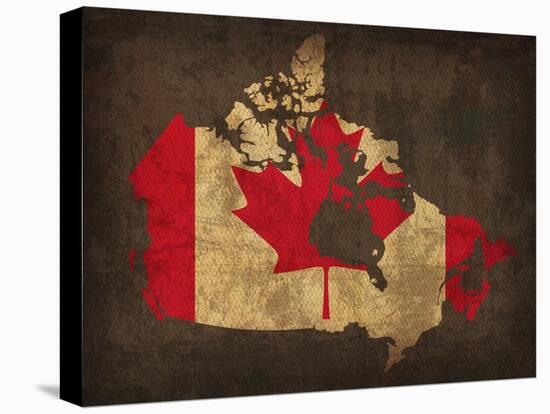 Canada Country Flag Map-Red Atlas Designs-Premier Image Canvas